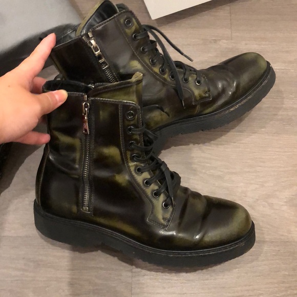 Rare Prada Combat Boots Size 9.5 - Picture 1 of 8